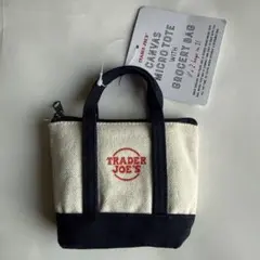 TRADER JOE'S キャンバスマイクロトート エコバッグ