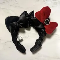 ＵＳJ ハローキティ カチューシャ ユニバ キティー 黒 可愛い