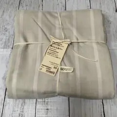 10/5まで値下　新品　無印良品　リヨセル　掛け布団カバーSDベージュストライプ