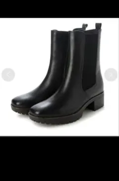2024秋 定価26950円 黒 本革 撥水 防滑 断熱 チェルシー ブーツ