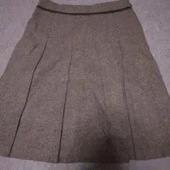 COMME CA ISM ブラウン プリーツスカート M