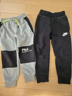 NIKE FILA 110 スウェットパンツ2枚セット 穴あり