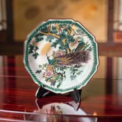 九谷焼 皿 角福 色絵 花鳥風月 時代 古玩 当時物 旧家 蔵出 骨董品 九谷焼皿角福色絵花鳥風月時代古玩当時物旧家蔵出骨董品|mercari商品