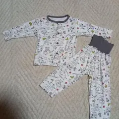 90★腹巻きつきベビーパジャマ 動物柄