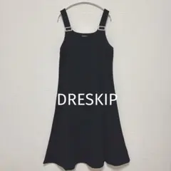 『DRESKIP』ノースリーブワンピース ジャンスカ【L】ブラック サロペット