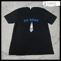 キャンバス CANVAS Tシャツ XL ブラック 黒 アモンラ アメフト 古着
