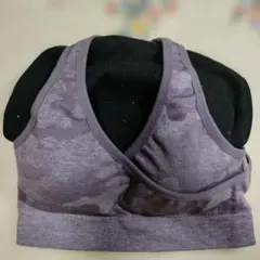 ヨガウェア　トップ　パープル　Sサイズ