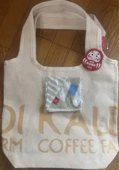 新品未使用タグ付き カルディ 福袋2026 トートバック&手ぬぐいエコバック