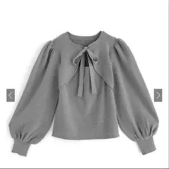 GRL フロントオープンリボンニットトップス［dr612］