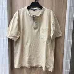 バーバリーロンドン ノーカラー 半袖 ポロシャツ ※汚れ作業着 古着屋購入