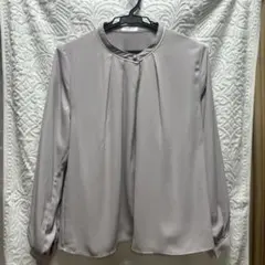ハニーズ 長袖 ブラウス M ベージュ グレー