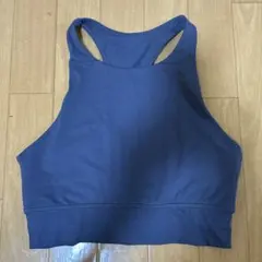 ネイビー クロスバック フィットネスブラ