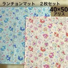 不思議の国のアリス柄　ランチョンマット2枚セット　40×50 小学生　プリンセス