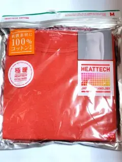 ユニクロ　ヒートテックコットンクルーネックＴ （長袖）（極暖）オレンジ