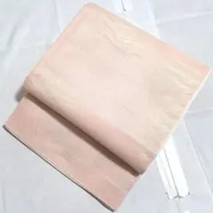A5◇着物くつろぎ 美品 夏物 露草模様 銀糸 太鼓 正絹 薄物 絽 紗 袋帯