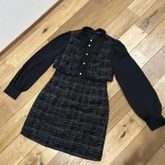 な*な様 ツイード風ミニワンピース 長袖
