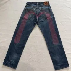 大人気　EVISU　ジーパン　ビッグカモメ　大黒　セルビッチ　Vステッチ　濃紺 EVISU ジーンズ カモメ 大黒風 セルビッチ 濃紺 エヴィス - メルカリ