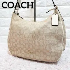 COACH コーチ シグネチャー ワンショルダー ハンドバッグ ハーフムーン