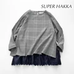SUPER HAKKA スーパーハッカ 千鳥格子 チェックブラウス レイヤード風のサムネイル