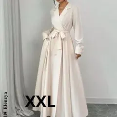 レディース ロングドレスオフホワイトXXL