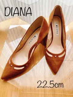 極美品✨ DIANA 22.5cm パンプス キャメル スエード