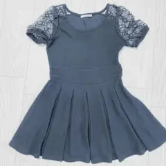 dazzlin レース袖フレアミニワンピース