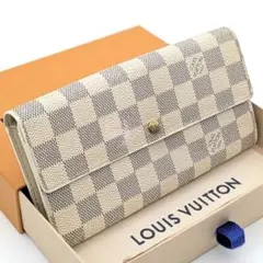 ルイヴィトン ダミエ アズール ポルトフォイユ サラ 長財布 A71