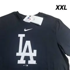 ナイキ　NIKE MLB ドジャース　Tシャツ　センターロゴ　US XXL 黒