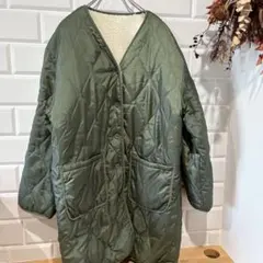 リバーシブルコート ボアコート キルティングコート フリーサイズ 冬