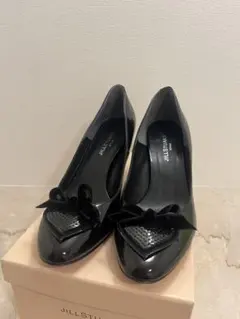 [美品]JILL STUART ブラックエナメルパンプスのサムネイル