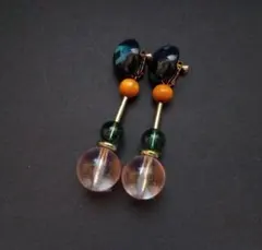 E107　イヤリング　レトロ　ビジュー