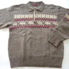 Chaps RALPH LAUREN フェアアイルニットポロ L