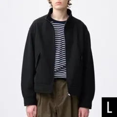GU コージーメルトンスタンドジップアップジャケット L BLACK