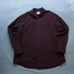L.L.Bean 古着 A0110 長袖シャツ XXL バーガンディー 千鳥格子