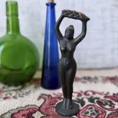 ヴィンテージ 鉄製 女性像 オブジェ 鋳物 アンティーク 蚤の市