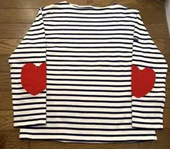 Saint James ウエッソン　ハート型エルボーパッチ　バスクシャツ　T3