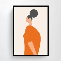 30.Woman　シルエットアート　モダン　シンプルインテリア　ポスター