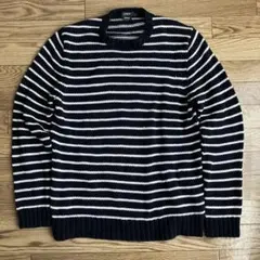 J.CREW ボーダー ニット セーター コットン ネイビー ￼S