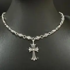 クロスネックレス 十字架 重厚 シルバー 55cm