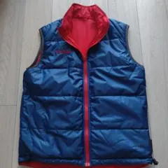 Columbia キルティングベスト リバーシブル ブルー＆赤 Mサイズ