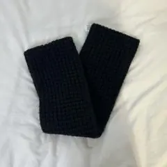 ▪️ユニクロ　ブラック　ニットマフラー　ONE SIZE▪️
