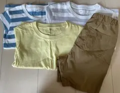 【無印良品】100 男の子 夏服4点セット Tシャツ3枚＆短パン 通園着