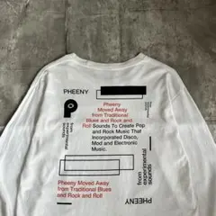 PHEENY beauty&youth 別注 ロンT ホワイト バックプリント