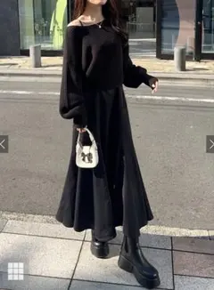 GRL ワンピとニットのセットアップ