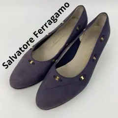 サルヴァトーレフェラガモ ヴァラ パンプス ヒール ヌバック サイズ5ハーフ