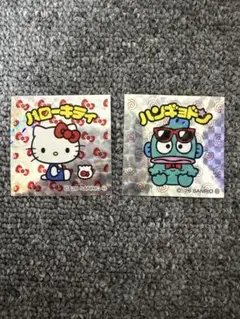 サンリオキャラクターズマンシール　ハローキティ ハンギョドン 2枚セット