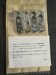 鬼滅の刃 メタリックアクリルキーホルダー 4個セット