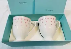 未使用品 Tiffany & Co. ハート模様 マグカップ 2個セット