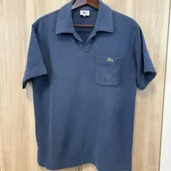 LACOSTE ポロシャツ　文字ワニ　大沢商会　ボタンなし