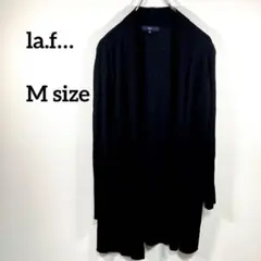 iaf. ブラック ロングカーディガン 羽織りM a218④